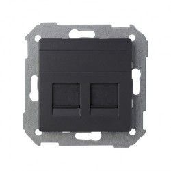 TAPA GRAFITO INFORMÁTICA 2 CONECTORES AMP SIMON 82 82006-38