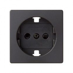 TAPA GRAFITO ENCHUFE 2P + TT LATERAL + SEGURIDAD SIMON 82 82041-38