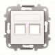 TAPA BLANCA CON PERSIANA 2 SOPORTE RJ NIESSEN SKY 8518.2 BL