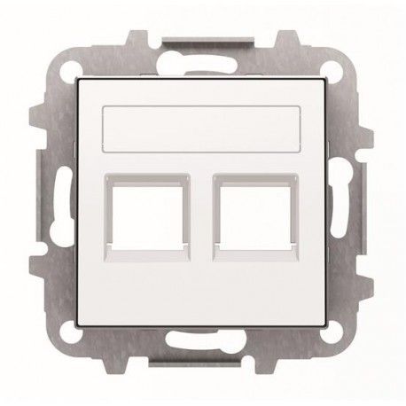 TAPA BLANCA CON PERSIANA 2 SOPORTE RJ NIESSEN SKY 8518.2 BL