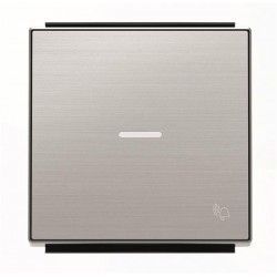 TECLA ACERO INOXIDABLE CON VISOR Y SIMBOLO TIMBRE NIESSEN SKY 8504.3 AI