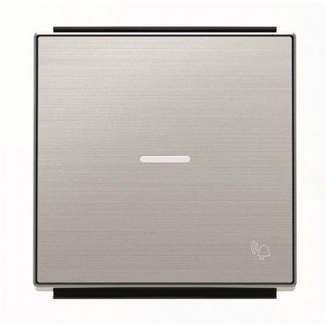 TECLA ACERO INOXIDABLE CON VISOR Y SIMBOLO TIMBRE NIESSEN SKY 8504.3 AI
