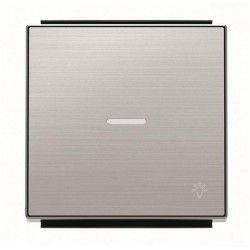 TECLA ACERO INOXIDABLE CON VISOR Y SIMBOLO LUZ NIESSEN SKY 8504.4 AI
