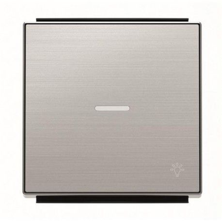 TECLA ACERO INOXIDABLE CON VISOR Y SIMBOLO LUZ NIESSEN SKY 8504.4 AI