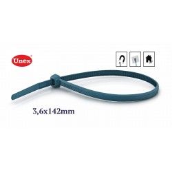 BRIDA AZUL DE POLIAMIDA U62X 3,6x142 MM BOLSA 100 UD. UNEX 2233DT