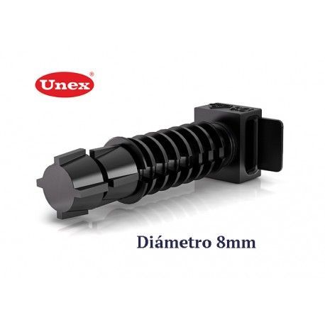 TACO BRIDA A PRESION NEGRO DIAMETRO 8 MM BOLSA 100 UD. UNEX 1251