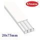 CANALETA BLANCA TRIPLE CON TABIQUES 20x75 MM U23X UNEX 78147-2