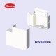 ANGULO PLANO BLANCO 16x50 MM U24X UNEX 78235-2