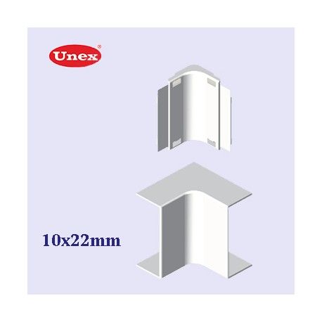 ANGULO INTERIOR BLANCO 10x22 MM U24X UNEX 78322-2