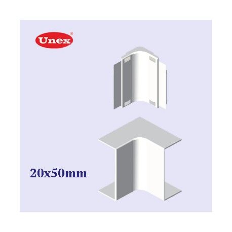 ANGULO INTERIOR BLANCO 20x50 MM U24X UNEX 78345-2