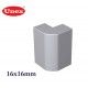 ANGULO EXTERIOR GRIS 16x16 MM U24X UNEX 78281-04