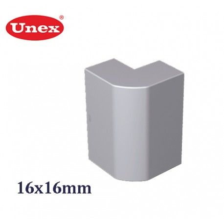 ANGULO EXTERIOR GRIS 16x16 MM U24X UNEX 78281-04