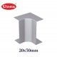 ANGULO INTERIOR GRIS 20x30 MM U24X UNEX 78343-04
