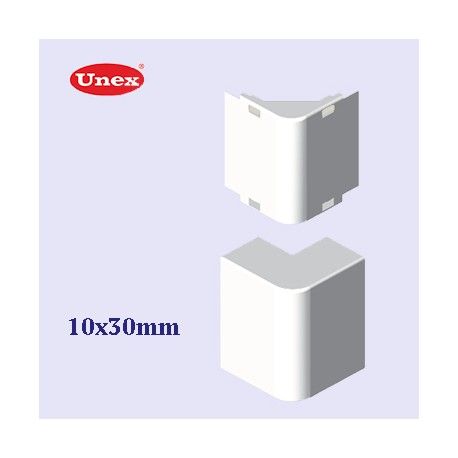 ANGULO EXTERIOR BLANCO 10x30 MM U24X UNEX 78273-2