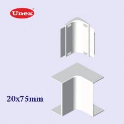 ANGULO INTERIOR BLANCO 20x75 MM U24X UNEX 78347-2