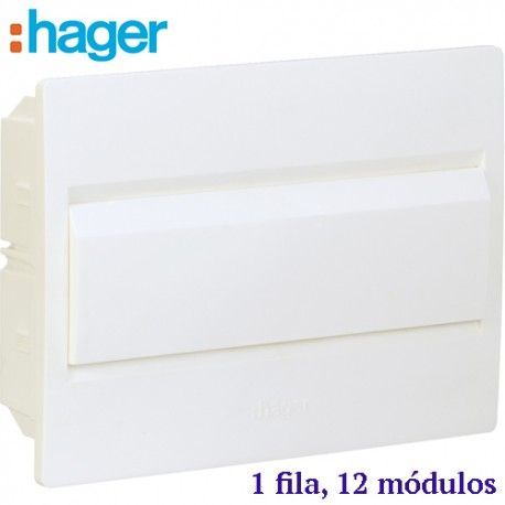 CAJA AUTOMATICOS DE EMPOTRAR CON PUERTA 12 MODULOS HAGER VR112NE + VZ918N