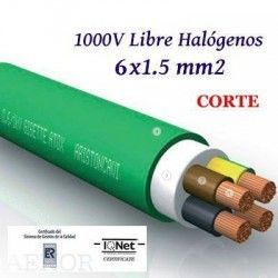 MANGUERA RZ1-K 6X1,5 MM2 LIBRE HALOGENOS 1000V - PRECIO POR METROS