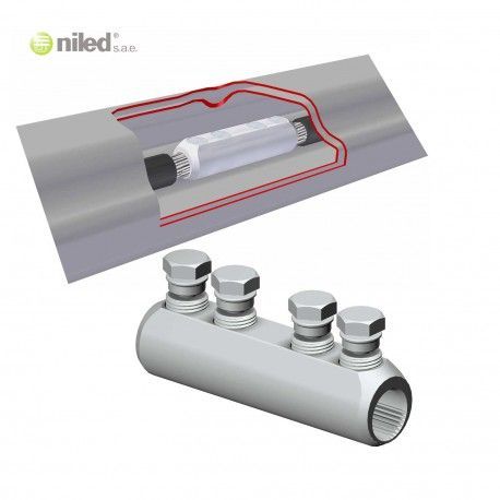 MANGUITO PARA EMPALMES DE CABLES CON SISTEMA DE TORNILLERIA NILED MET-95