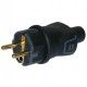 CLAVIJA AEREA NEGRA DE GOMA 16A 2P+T LEGRAND 50342