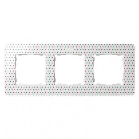 MARCO 3 ELEMENTOS COLOR TOPOS BLANCO BASE BLANCO SIMON 82 DETAIL 8200630-210