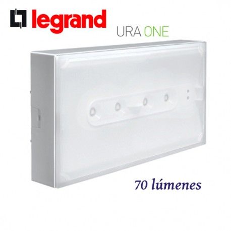 LUZ DE EMERGENCIA LED NO PERMANENTE 70 LUMENES URA ONE LEGRAND 661620