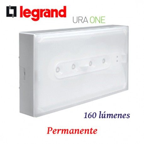 LUZ DE EMERGENCIA LED PERMANENTE 160 LUMENES URA ONE LEGRAND 661632