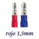 TERMINAL ELECTRICO CILINDRICO PREAISLADO MACHO ROJO 1,5MM K50037