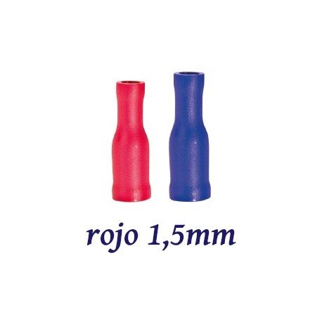 TERMINAL ELECTRICO CILINDRICO PREAISLADO HEMBRA ROJO 1,5MM K50041