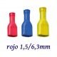 TERMINAL ELECTRICO FASTON AISLADO HEMBRA ROJO 1,5/6,3MM K50057
