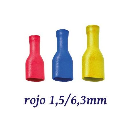 TERMINAL ELECTRICO FASTON AISLADO HEMBRA ROJO 1,5/6,3MM K50057