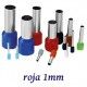 PUNTERA ELECTRICA AISLADA ROJA PARA CABLE DE 1MM K50092