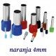 PUNTERA ELECTRICA AISLADA NARANJA PARA CABLE DE 4MM K50095