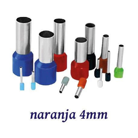 PUNTERA ELECTRICA AISLADA NARANJA PARA CABLE DE 4MM K50095