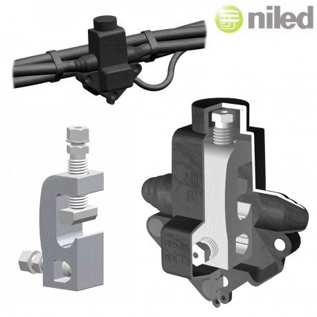 CONECTOR NILED DE DERIVACION DE APRIETE 35-95/4-54MM PARA REDES AEREAS AISLADAS CD-71