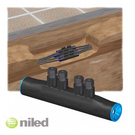 EMPALME NILED MANGUITO PREAISLADO TORNILLOS 150-240/150-95MM2 REDES SUBTERRANEAS MTP-240/95