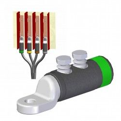 TERMINAL NILED PREAISLADO TORNILLOS 95-150MM2 PARA REDES SUBTERRANEAS DE CABLE FLEXIBLE TTP-150K