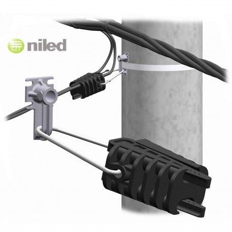 PINZA DE AMARRE DN-414 + SOPORTE CS-2 NILED 4-14MM PARA ACOMETIDAS AEREAS EB-400