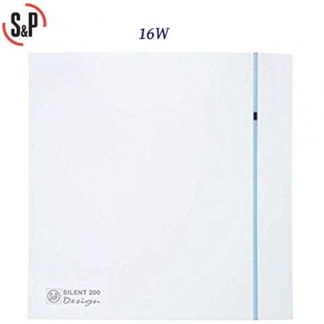 EXTRACTOR DE BAÑO BLANCO 16W S&P SILENT-200 CZ DESIGN-3C