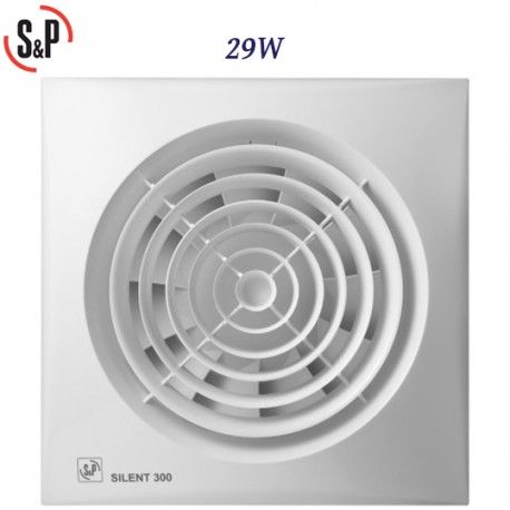 EXTRACTOR DE BAÑO BLANCO 29W S&P SILENT-300 CZ