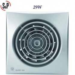 EXTRACTOR DE BAÑO GRIS 29W S&P SILENT-300 CZ SILVER