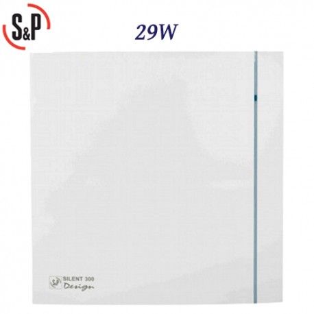 EXTRACTOR DE BAÑO BLANCO 29W S&P SILENT-300 CZ DESIGN-3C