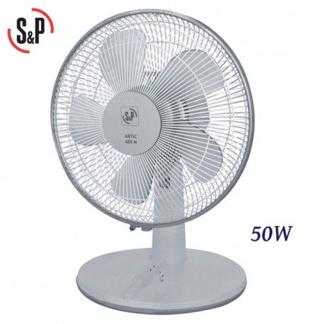 VENTILADOR DE SOBREMESA SILENCIOSO 50W GRIS 3 VELOCIDADES S&P ARTIC-405 N GR