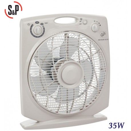 VENTILADOR TEMPORIZADO SILENCIOSO 35W GRIS 3 VELOCIDADES S&P METEOR-ES N