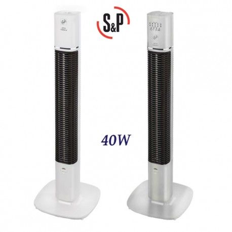 VENTILADOR DE TORRE SILENCIOSO 40W GRIS 3 VELOCIDADES S&P ARTIC TOWER M