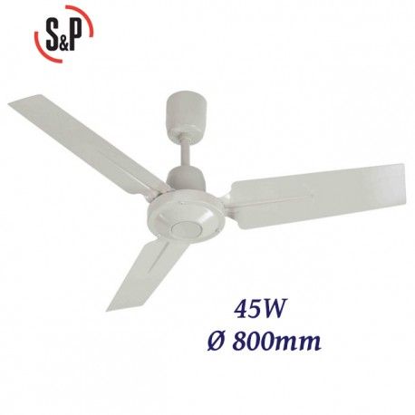 VENTILADOR DE TECHO SILENCIOSO 45W DE ALTAS PRESTACIONES 3 VELOCIDADES S&P HTB-75 N