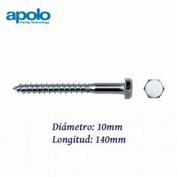 TORNILLO TIRAFONDO HEXAGONAL DIN 571 PARA TACO TF 10X140MM APOLO 910140571
