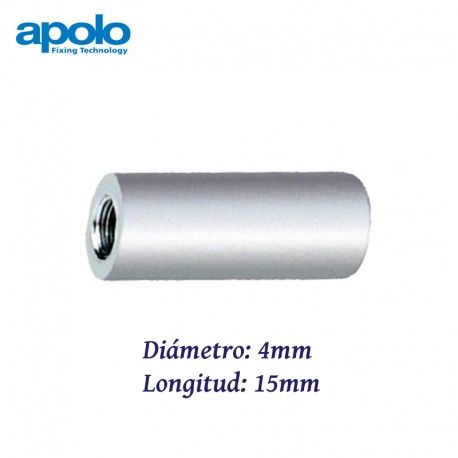 MANGUITO DE UNION CILINDRICO DE ACERO CINCADO 4X15MM APOLO 9415MSC