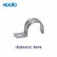 GRAPA METALICA F DE ACERO 8MM PARA CABLE Y TUBO APOLO 98F