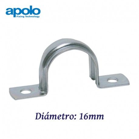 GRAPA METALICA U DE ACERO 16MM PARA CABLE Y TUBO APOLO 916U