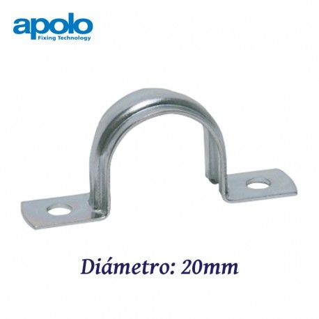 GRAPA METALICA U DE ACERO 20MM PARA CABLE Y TUBO APOLO 920U